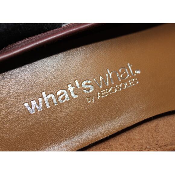 What's What by Aerosoles Size 10 Slip On‎ Mule Loafers Tan Leather - Picture 6 of 8